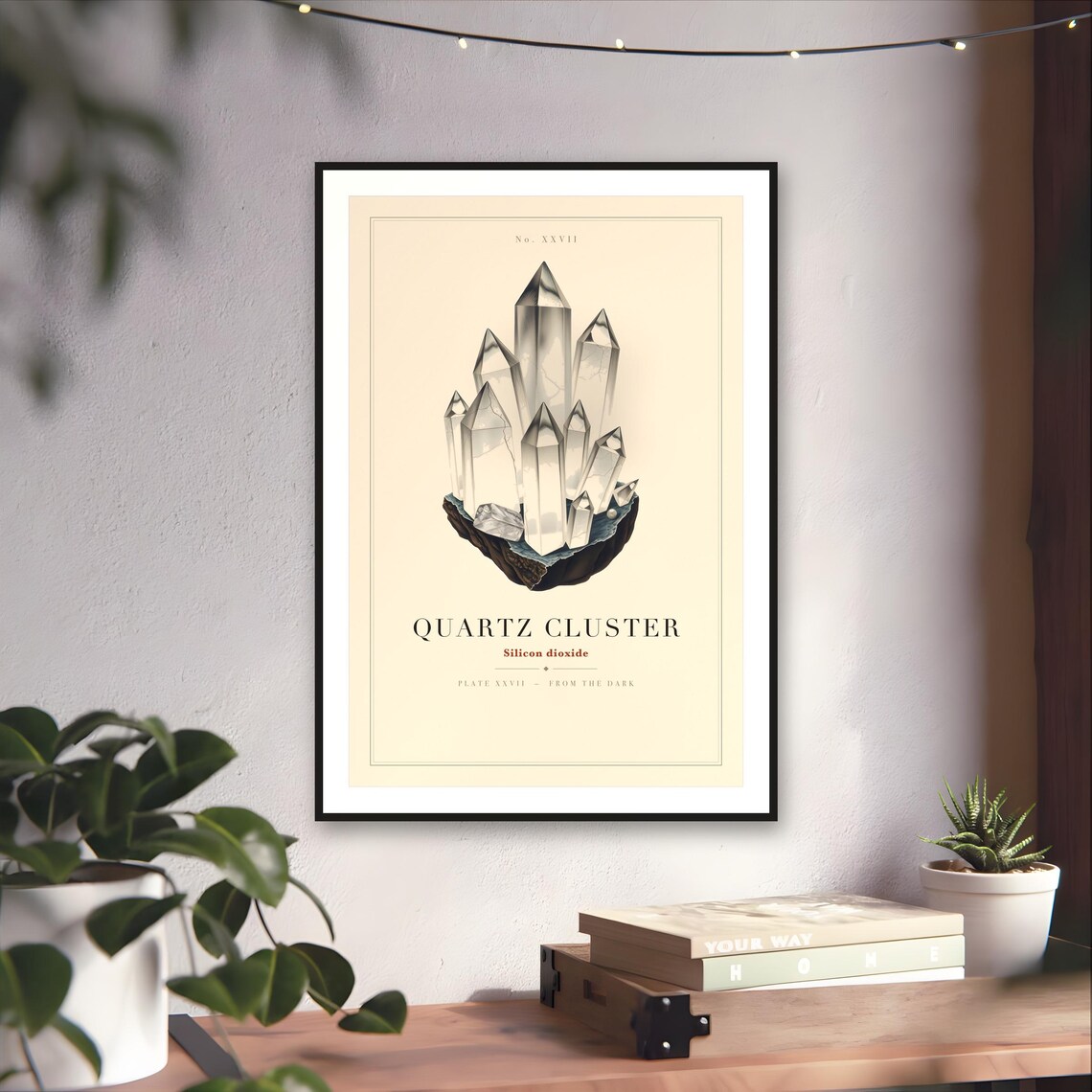 Quartz Crystal Cluster Print — art print by WedgeAtelier