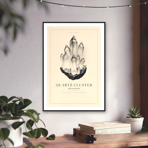 Quartz Crystal Cluster Print — art print by WedgeAtelier
