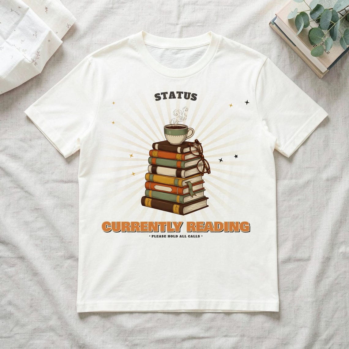 Book Lover Tee by WedgeAtelier