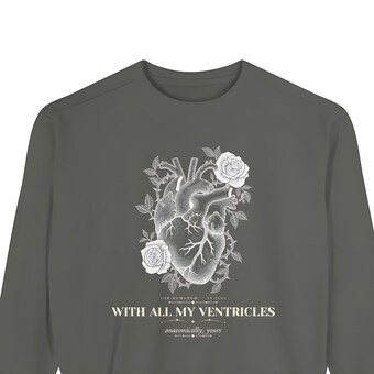 Anatomical Heart Rose Sweatshirt photo 4