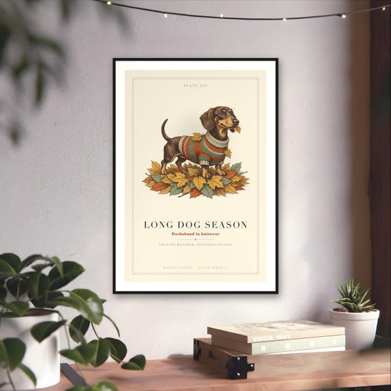 Dachshund in Sweater Print — art print by WedgeAtelier