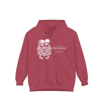 Till Death Skeleton Couple Comfort Colors Hoodie photo 6