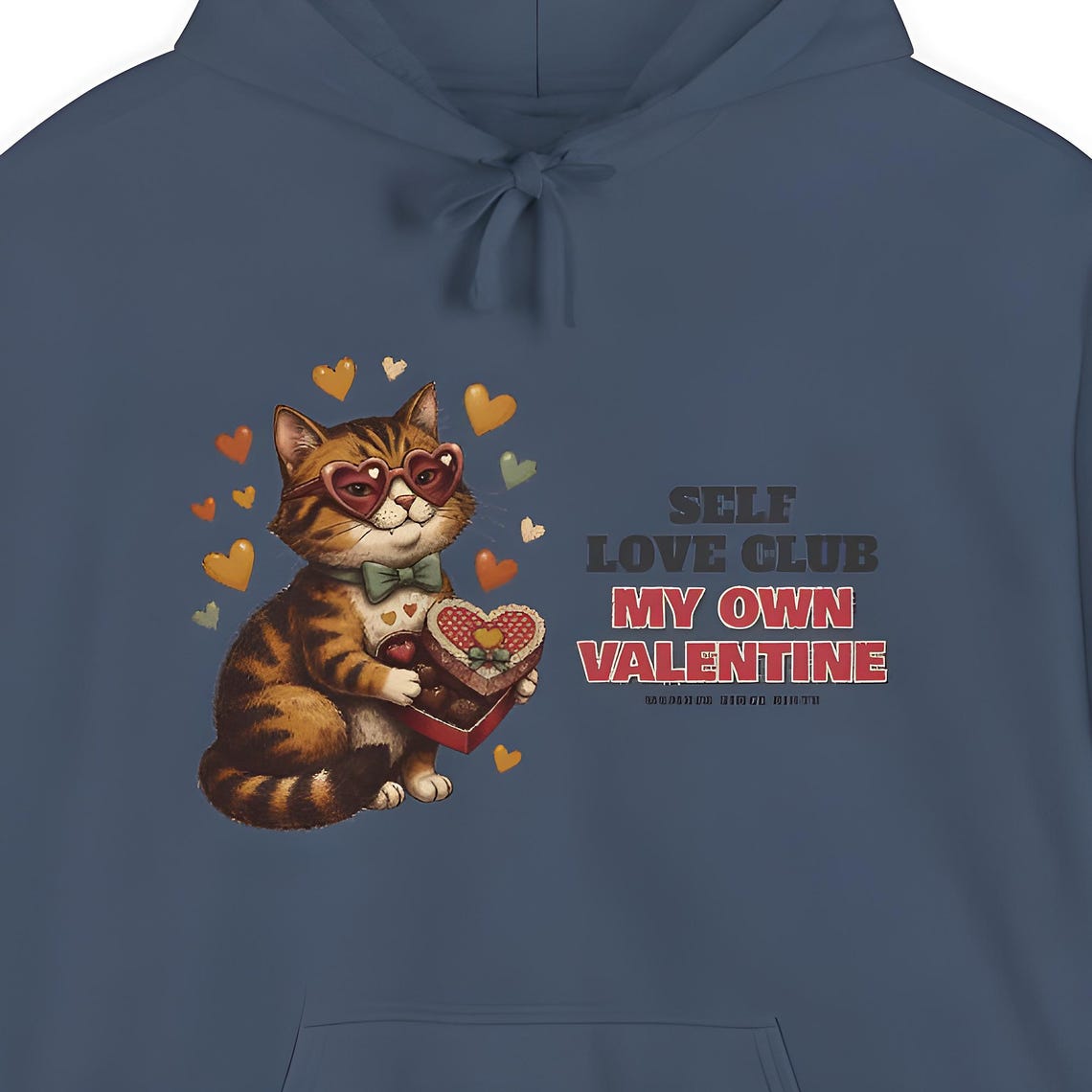 Self Love Club Cat Hoodie — Comfort Colors hoodie by WedgeAtelier