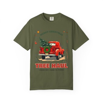 Vintage Red Truck Christmas Tee photo 6
