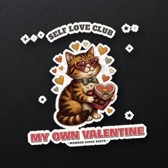 Self Love Club Cat Sticker photo 4