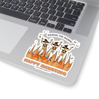 Dancing Skeletons Halloween Sticker photo 5