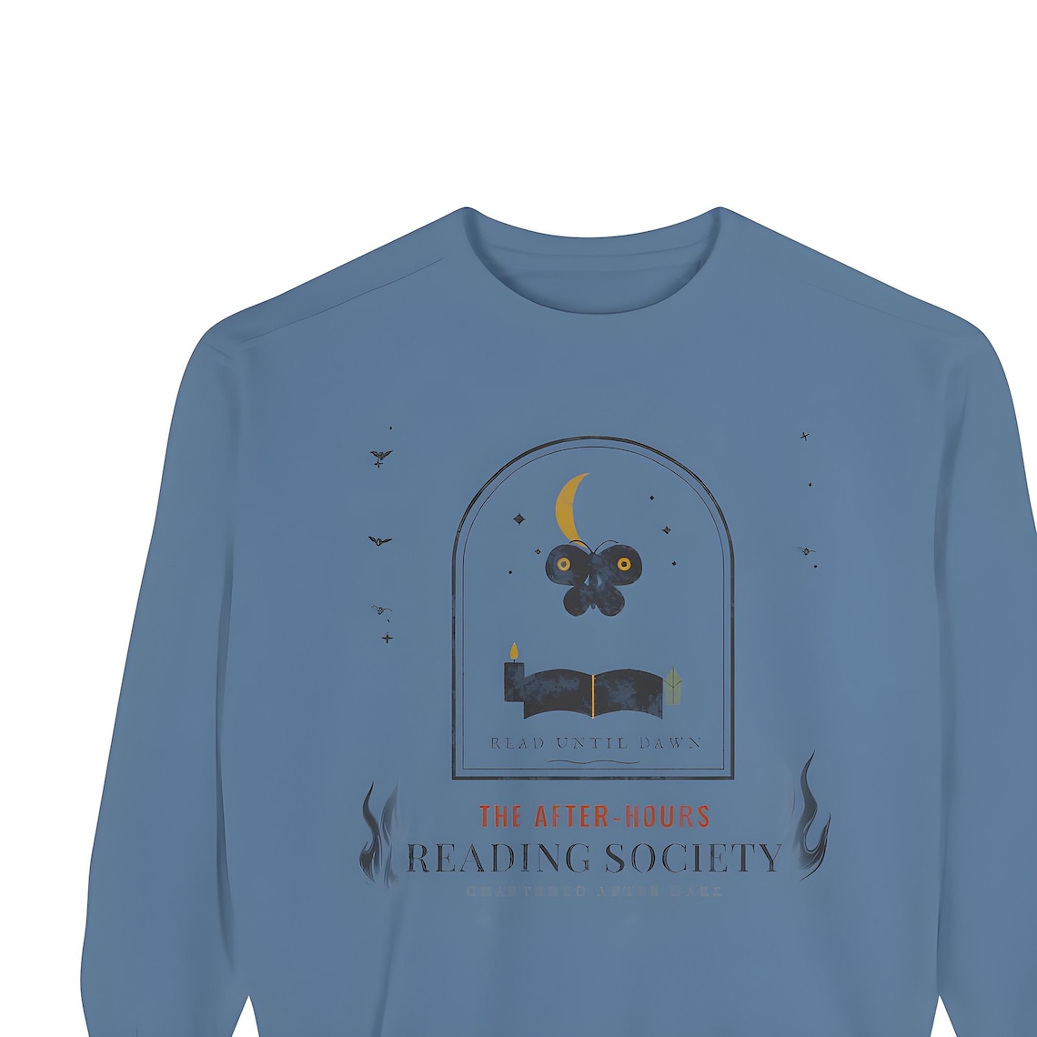 Dark Academia Reading Society Sweatshirt — Comfort Colors crewneck sweatshirt by WedgeAtelier