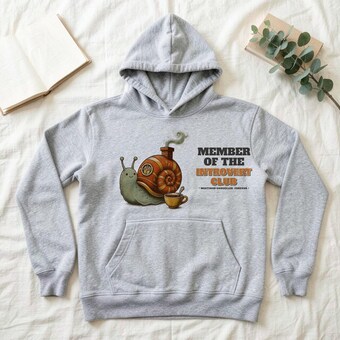 Introvert Club Snail Hoodie photo 2