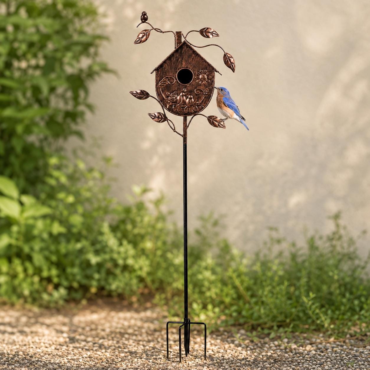 Vintage Birdhouse and Stand - Etsy