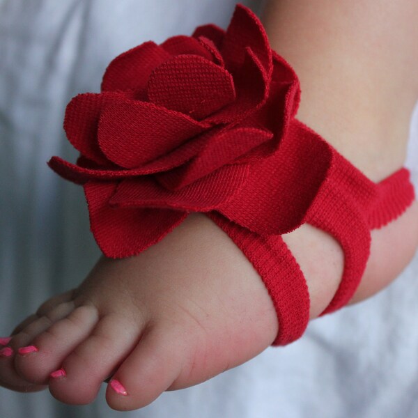 On sale-Baby Barefoot Sandal- baby, infant or toddler-3 strap