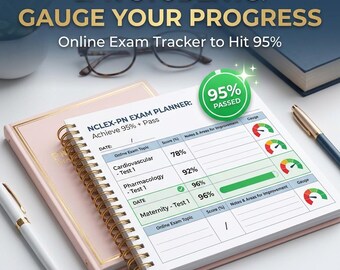 LPN Student NCLEX-PN Tracker: Progress Gauge, Study Links