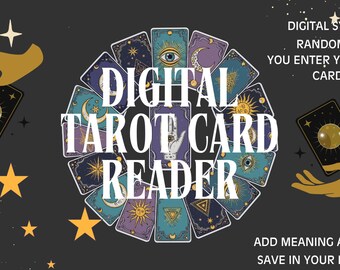 Interactive Tarot Card Reader | 78 Cards All Meanings |  Digital Tarot Spread Tool | Upright Reversed |