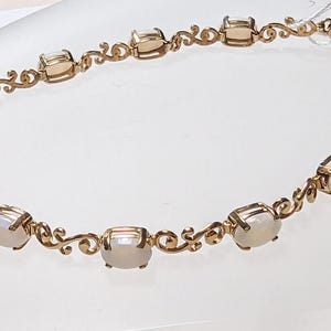 10 Karat Solid Gold, Opal Vintage Estate Piece Link Bracelet