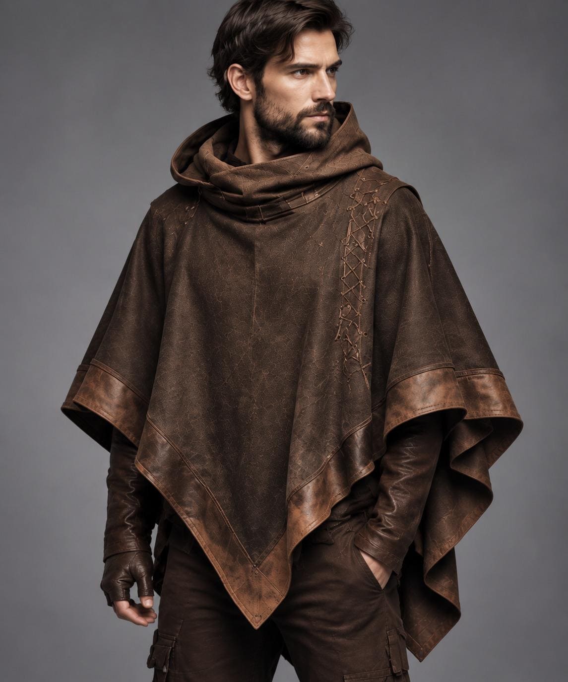 Leather Poncho - Etsy