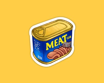 Spam Lovers Vinyl Sticker – Funny Meatish Can, Handmade