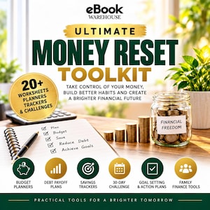 Ultieme toolkit voor een financiële reset | Budget-, spaar- en schuldenplanner (pdf-download)