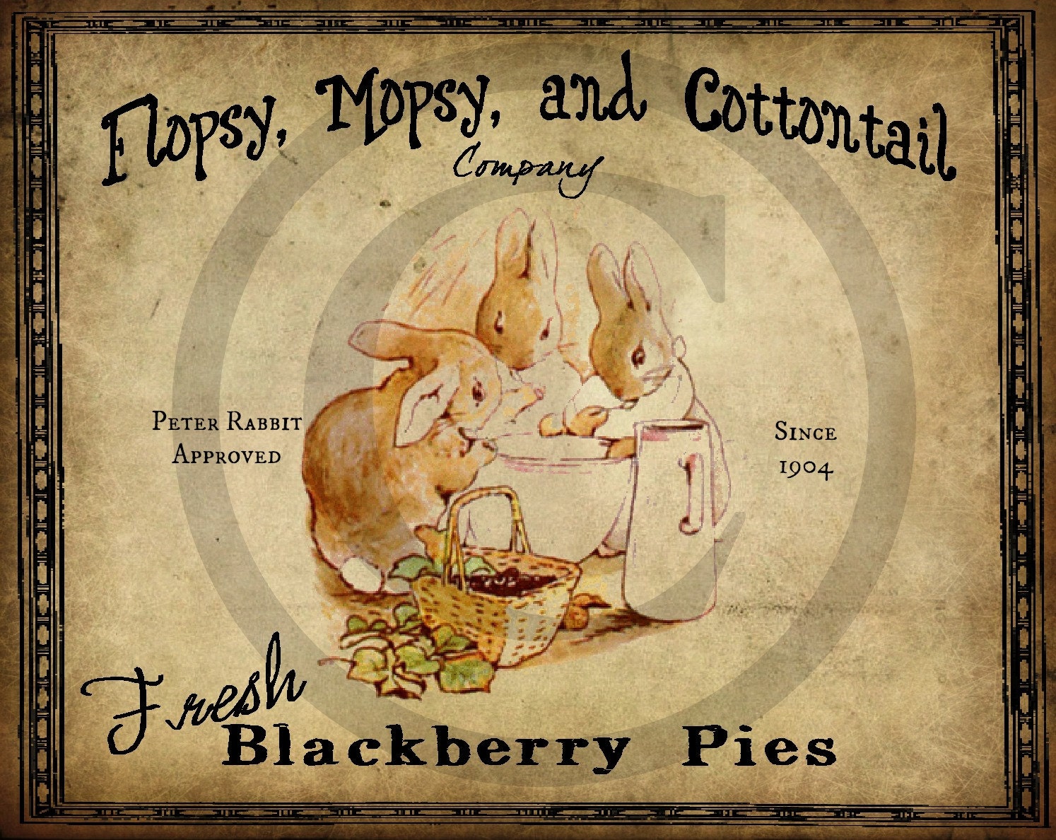 Primitive Vintage Peter Rabbit Flopsy Mopsy Cottontail Etsy