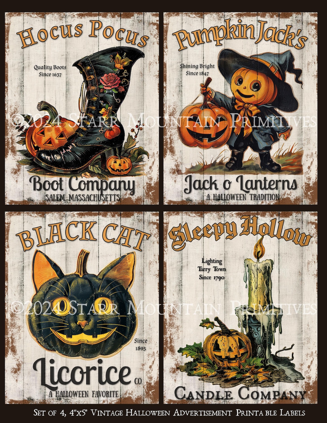 primitive-vintage-halloween-advertisement-black-cat-witch-jol-candle-set-4-digital-printable-metal-sign-label-hang-tag-ornament-magnet-card-etsy-sweden