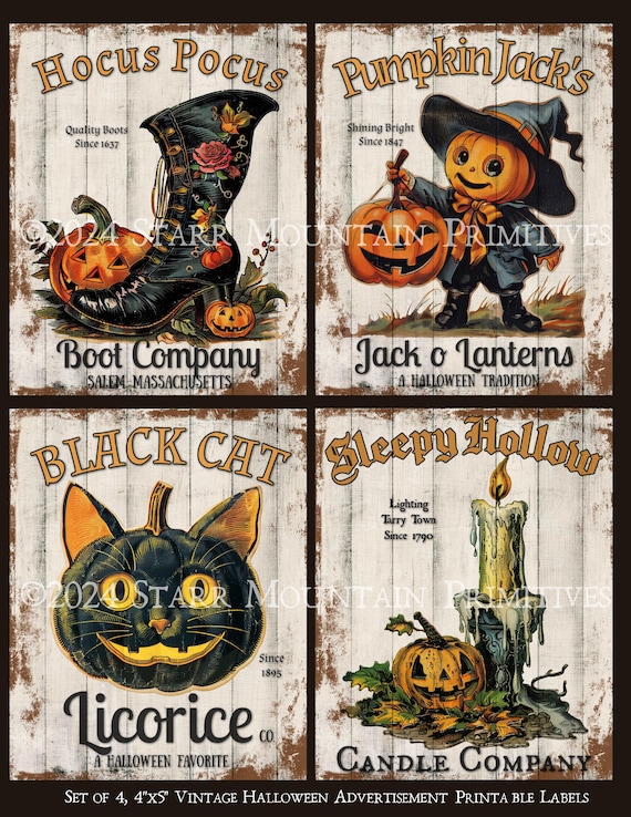 Primitives by Kathy Halloween Box Sign - In This House We Will Rock October - 10 x 10 Inches