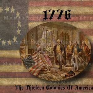 Primitive Betsy Ross 1776 13 colonies Feedsack Logo Pantry Jar Crock Crate Book Label Jpeg File