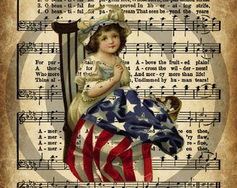 América patriótica primitiva, la hermosa bandera de Betsy Ross, imagen digital Jpeg, logotipo de Feedsack para almohadas, etiquetas de despensa de lata de vasija, etiquetas colgantes