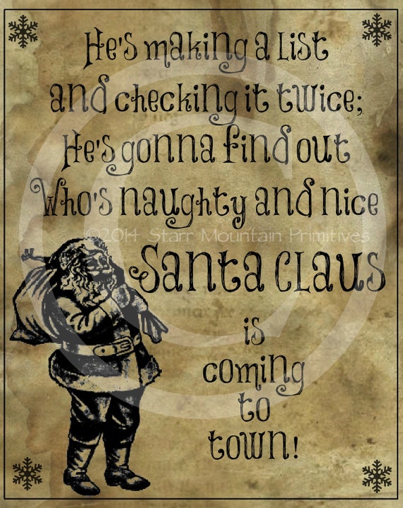 santa claus is coming to town lyrics