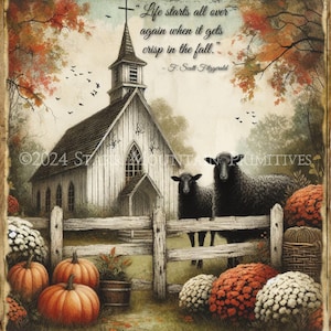 Primitive Bauernhaus Inspiration Zitat Druckbare Herbst Rustikal Kirche Kapelle Schaf Kürbisse Mamas 8x10 Jpeg Digital Bild Print Label