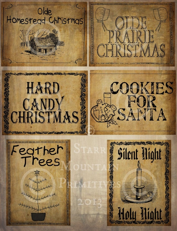 Set De 6 primitivo Feliz Muñecos De Nieve Navidad Etiquetas De Regalo Y Cadena Set De 6 primitivo Feliz Muñecos De Nieve Navidad Etiquetas De Regalo Y Cadena