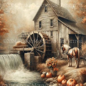 Antique Grist Mill - Etsy