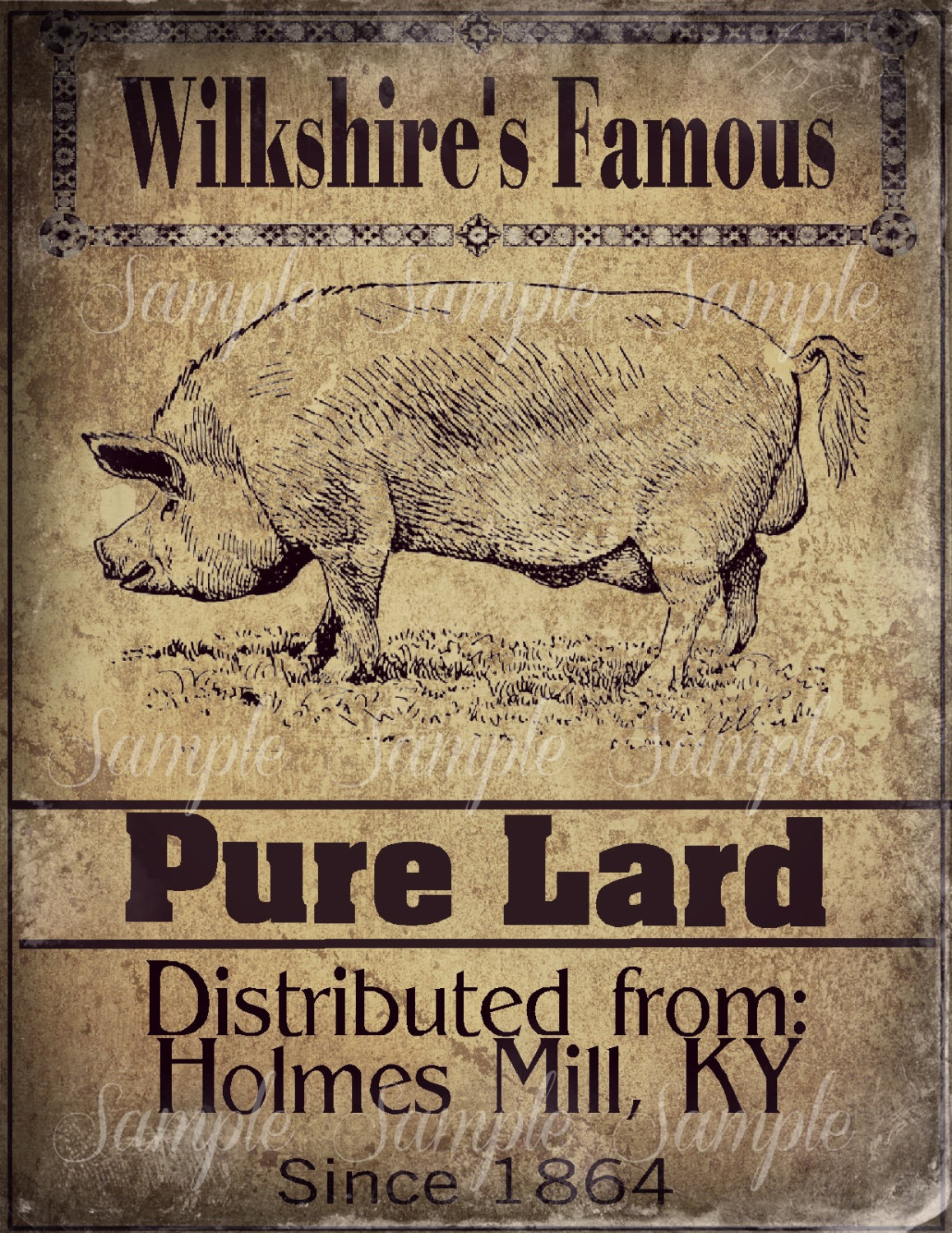 Vintage Lard Labels