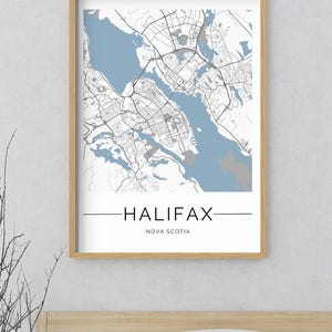 Halifax Nova Scotia Map Print – Minimalist Digital Wall Art for Modern Home Décor