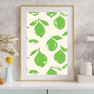 Vintage Pink Limes | Retro Citrus Wall Art – Digital Download