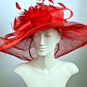 Kentucky Derby Hat Wide Brim Hat, Derby Hats for Women, Church Wedding Hats