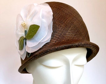 Kentucky Derby Hat, Derby Party Hat, Summer Straw Cloche Hat