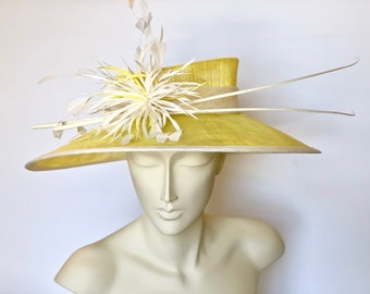 Kentucky Derby Hat Wide Brim Hat, Church Wedding Hat, Derby Hats for Women