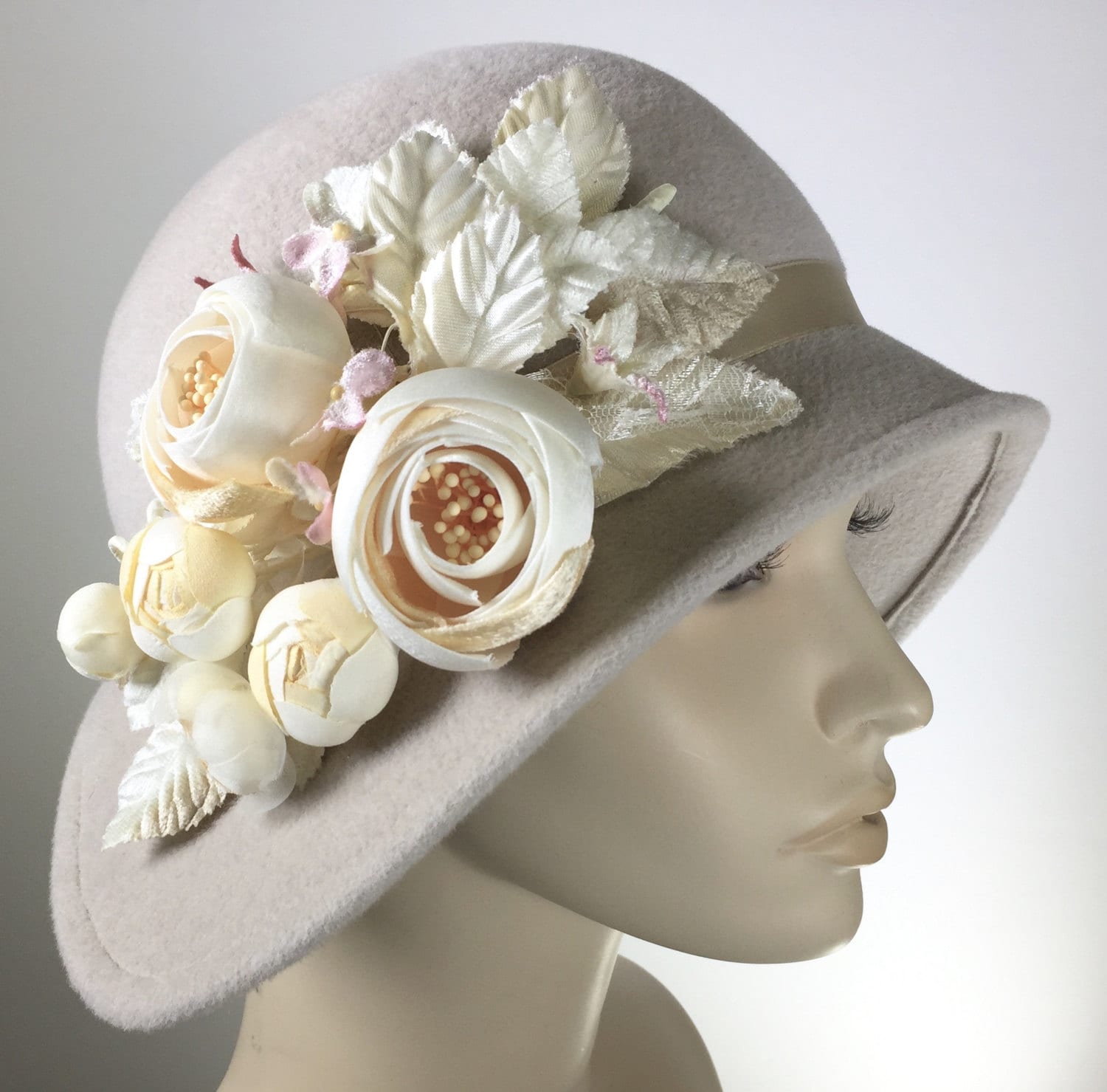 Women Felt Hat Women Felt Cloche Hat Miss Fisher Hat Felt Etsy