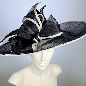 Kentucky Derby White Black Hat Fascinator Derby Hats for Women Fashion Fascinator Headband Hatinator