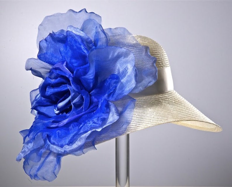 Kentucky Derby Hat Wide Brim Hat, Derby Hats for Women, Church Wedding Hat image 1