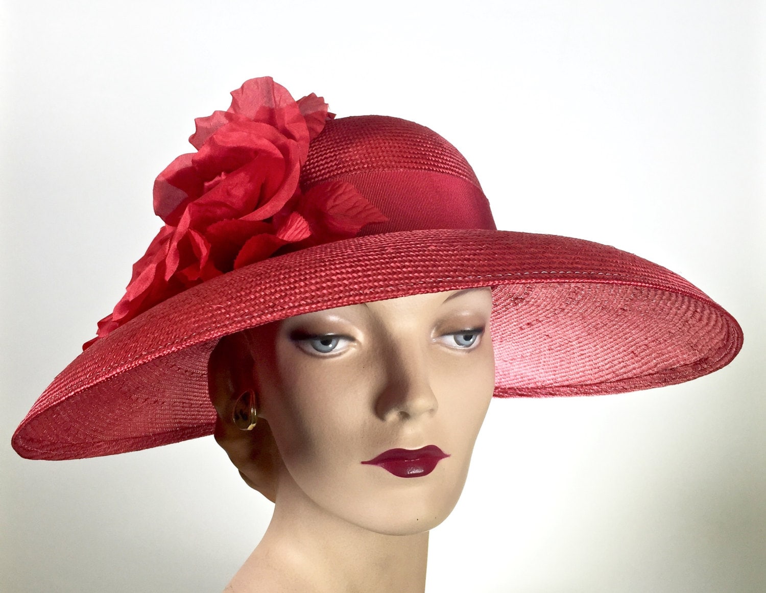 WIDE BRIM Kentucky Derby Hat Black Women's Wide Brim Etsy