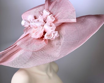 Kentucky Derby Hat Wide Brim Hat, Derby Hats for Women, Church Wedding Hat