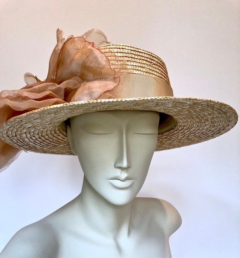 Kentucky Derby Hat Straw Boater Women's Hat Summer Straw Etsy