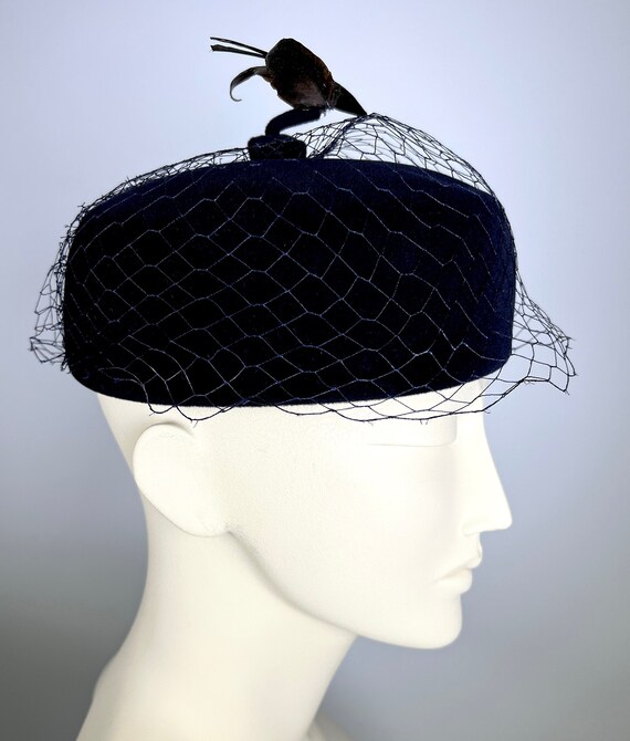 Classic Black Felt Pillbox Hat ASOS DESIGN pillbox hat in black felt | ASOS main image 2