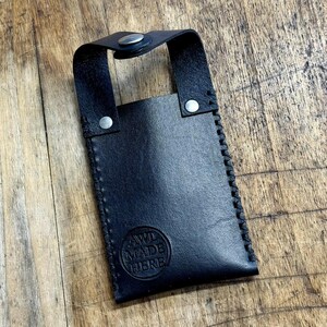 Handmade Leather Cowboy Boot Wallet - Wood Grain, Black, or Natural Tan image 12