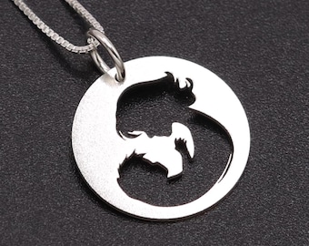 Mother and Child Necklace, Sterling Silver Mother Baby Pendant, Mothers Day Gift, Family Jewelry