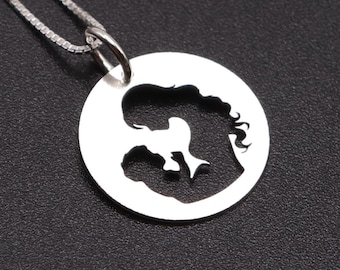 Mother and Child Necklace, Sterling Silver Mother baby charm, Mothers Day Gift, Love