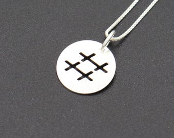 Personalized Sterling Silver Music Note Necklace, Charm Sharp Note Pendant musician Gift