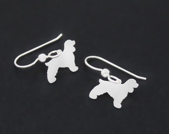 Cocker Spaniel Earrings Sterling Silver Wire Hook Dog Breed Dangle earrings Dog Pet Jewelry for women Girls pet gift for owners 925 jewelry