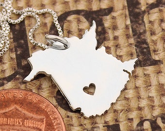 New Brunswick necklace sterling silver i love New Brunswick necklace with personalize and engraved necklace - hometown jewelry