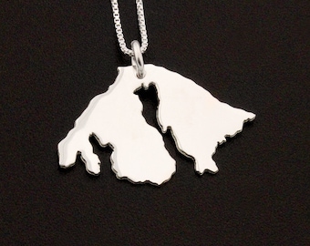 Sterling Silver Orcas Island Necklace with Box Chain