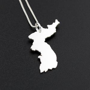Korea Halskette aus Sterling Silber personalisiert ich liebe Korea Halskette mit Kasten Stil Kette Korea Land Charme Halskette